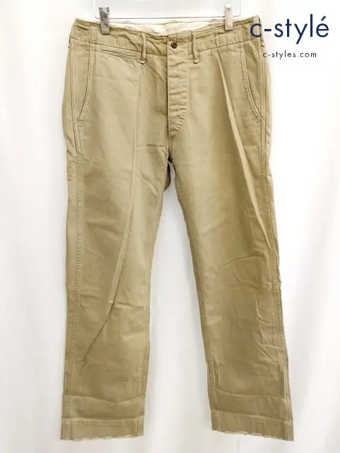 RRL ダブルアールエル パンツ 29 ベージュ系 ボタンフライ 綿100%