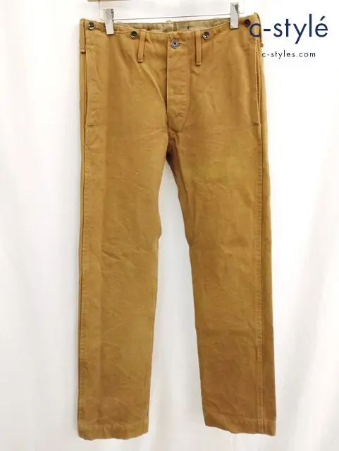 RRL ダブルアールエル パンツ 29 ブラウン系 ボタンフライ 綿100%