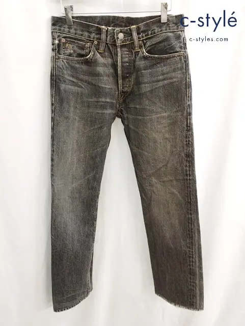 RRL ダブルアールエル デニムパンツ 28 ブラック系 ボタンフライ 綿100% USA製