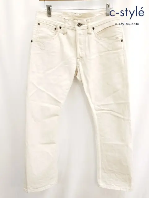 RRL ダブルアールエル パンツ 29 ホワイト ボタンフライ 綿100% USA製