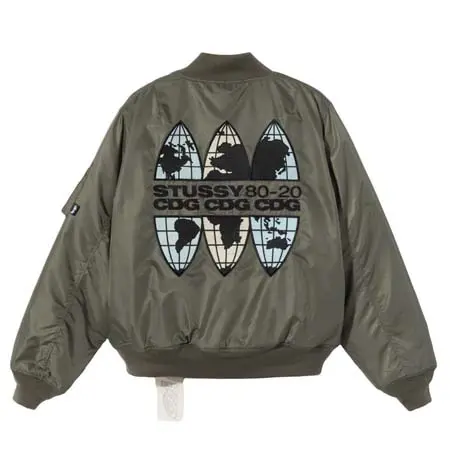 STUSSY (ステューシー) STUSSY × CDG ボンバージャケット