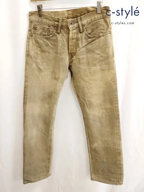 RRL ダブルアールエル デニムパンツ 28 ブラウン系 綿100% USA製 ボタンフライ