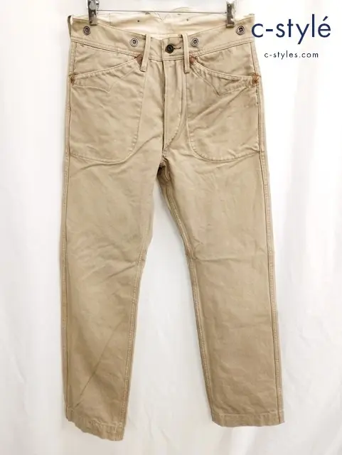 RRL ダブルアールエル パンツ 29 ベージュ 綿100% ボタンフライ