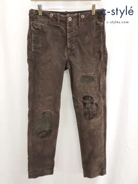 RRL ダブルアールエル コーデュロイパンツ 28 ブラウン ボタンフライ