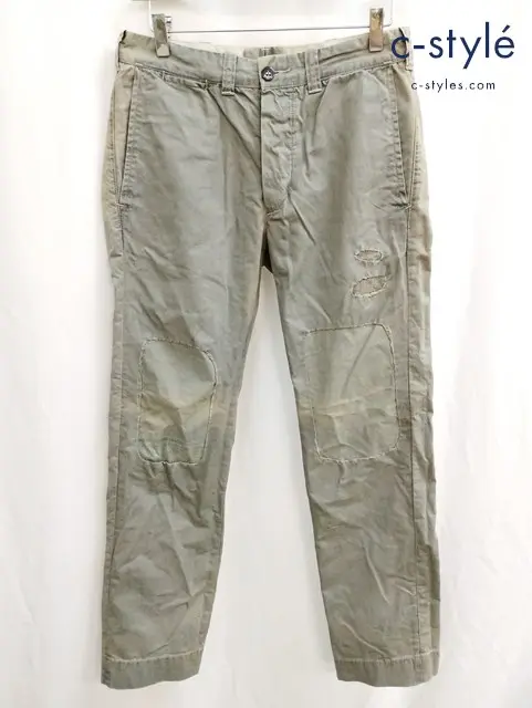 RRL ダブルアールエル パンツ 28 ライトブルー系 ボタンフライ 綿100%