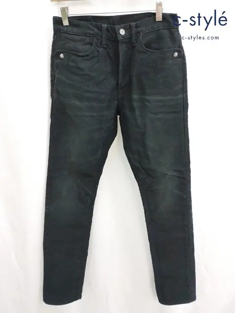 RRL ダブルアールエル パンツ 28 ブラック ボタンフライ 綿100% コンチョ