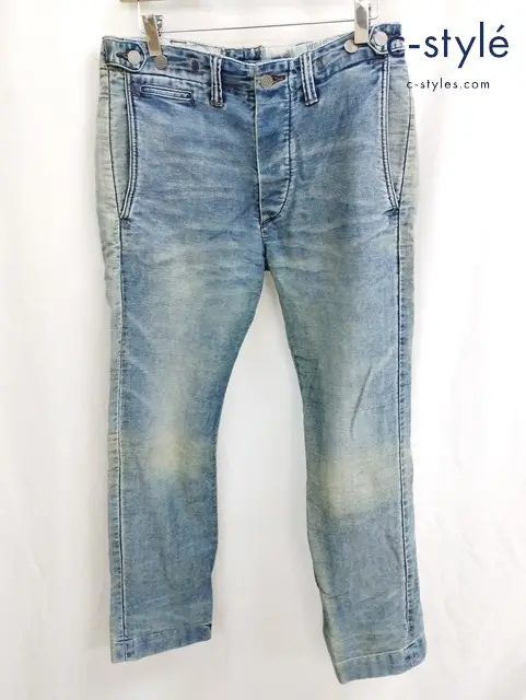 RRL ダブルアールエル デニムパンツ 29 インディゴ ボタンフライ 綿100% CONTRACT NO.5D RN 41381