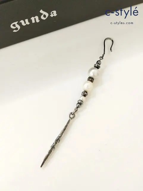 gunda ガンダ パールピアス シルバー系 片耳用