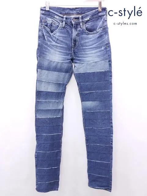 HYSTERIC GLAMOUR ヒステリックグラマー デニムパンツ 28 インディゴ パッチワーク ウミヘビ