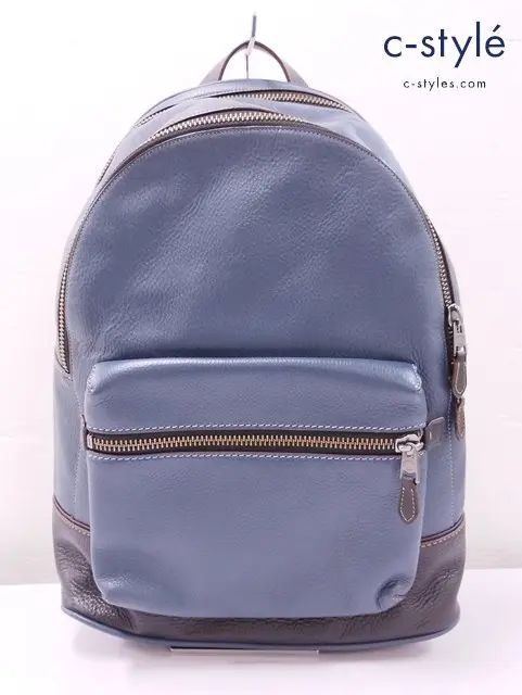 COACH コーチ レザーリュック ブルー系 11105