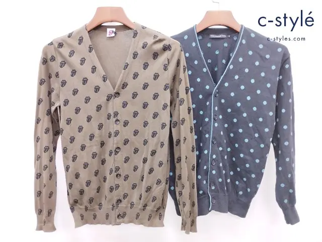 HYSTERIC GLAMOUR×rolling stones THEE HYSTERIC XXX カーディガン S ブラウン系 ブラック系