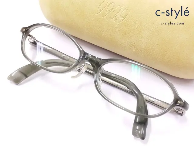 999.9 フォーナインズ メガネ 54□16 140 グリーン系 NP-12 度入り