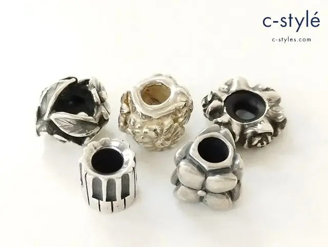 TROLLBEADS トロールビーズ ビーズ シルバー 925 LAA 花 鍵盤 計5点