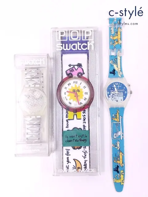 swatch スウォッチ 腕時計 クオーツ エンジョイ・イット PMK107 SilverNet GK186 他 計3点