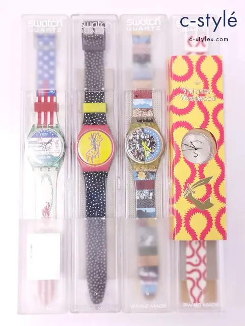 swatch スウォッチ 腕時計 クオーツ Vivienne Westwood Anglomania GW134 The People GZ126 他 計4点