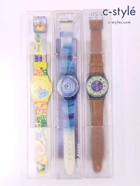 swatch スウォッチ 腕時計 クオーツ Kanibal 田中康夫 GJ122 Master GN130 他 計3点