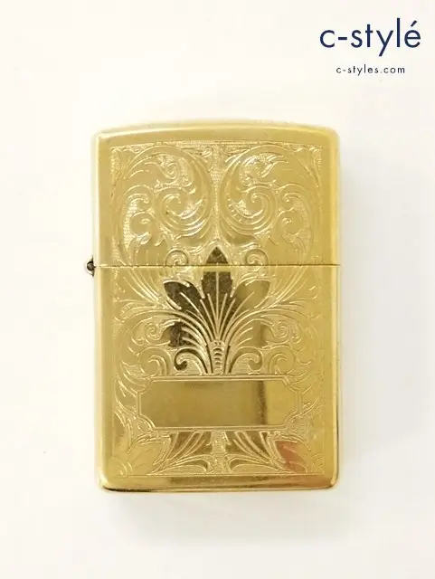 ZIPPO ジッポー オイルライター 唐草 5面彫刻 ゴールド ’91