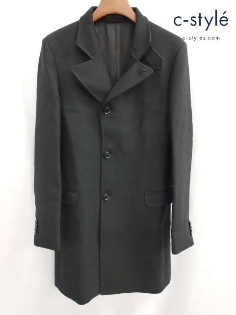 ALESSANDRO DELL’ACQUA アレッサンドロ・デラクア スタンドカラーコート 50 ブラック イタリア製