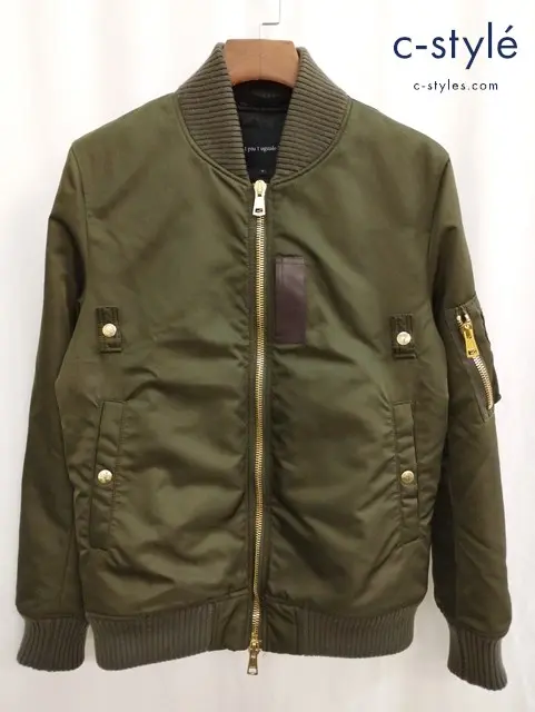 1piu1uguale3 ウノピゥウノウグァーレトレ MA-1 フライトジャケット V カーキ MRB061 Thermore