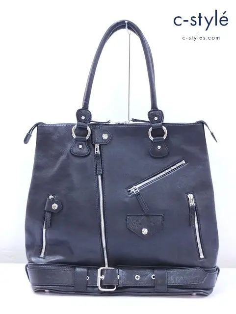bajra バジュラ トートバッグ ONLY ブラック レザーライダース