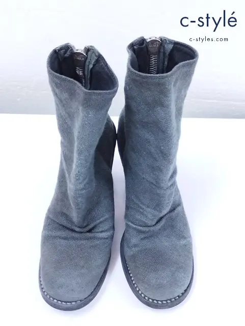 GUIDI グイディ ショートブーツ 36 ブラック キャンバス