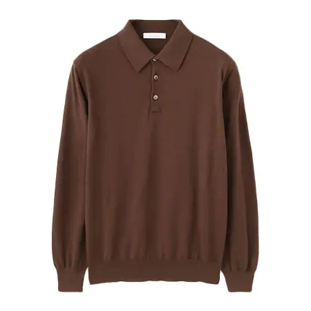 Cruciani(クルチアーニ) [14ゲージ]コットンニットポロ 長袖 U61559.30.PO1/E7