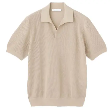 Cruciani(クルチアーニ) [14ゲージ]コットン メッシュスキッパーニットポロ U61562.10PO3/R7