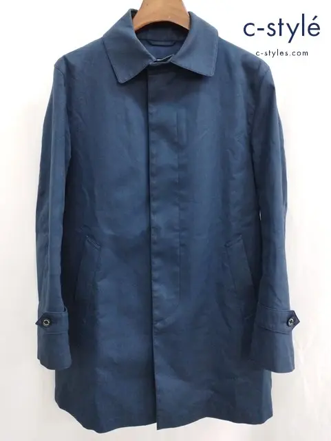 MACKINTOSH PHILOSOPHY マッキントッシュフィロソフィー ステンカラーコート 38 ネイビー H1C25-600-28