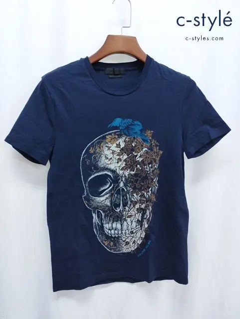 Alexander McQueen アレキサンダーマックイーン Tシャツ XS ネイビー 959328 イタリア製 綿100％