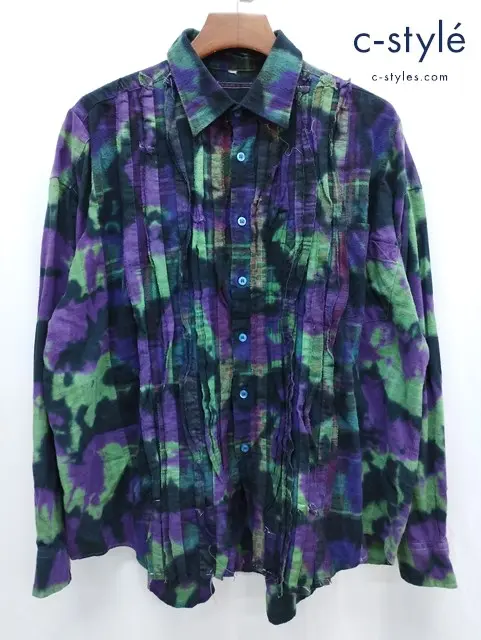 Rebuild By Needles リビルドバイニードルス フランネルシャツ マルチカラー 長袖 MR356