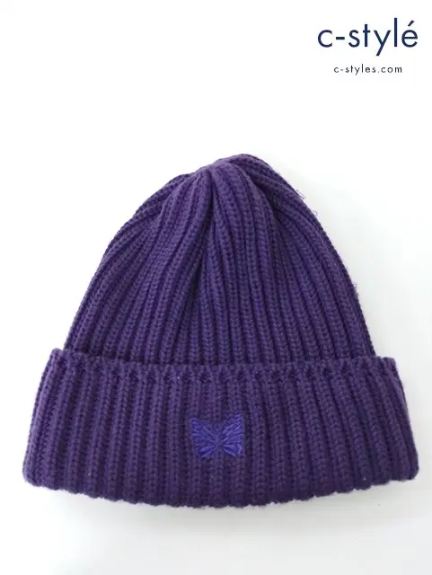 Needles ニードルス ニットキャップ パープル 日本製 LQ045