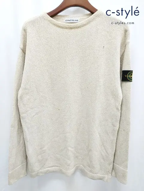 STONE ISLAND ストーンアイランド クルーネックニット アイボリー セーター 長袖 イタリア製 0D002010