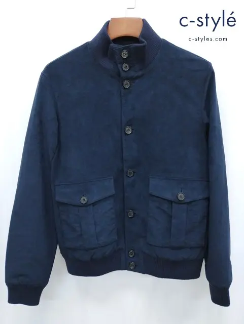 MACKINTOSH LONDON マッキントッシュロンドン ブルゾン 40 ネイビー 中綿 人工皮革 G1F55-803-29