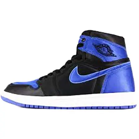 NIKE(ナイキ) Air Jordan1 エアジョーダン1 レトロ ハイ OG サテン ハイカットスニーカー ブラック/バーシティロイヤル/ブルー 921193-007