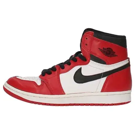 NIKE(ナイキ) 94年復刻 AIRJORDAN 1　エアジョーダン1　ハイシカゴ ホワイト/レッド 130207-101