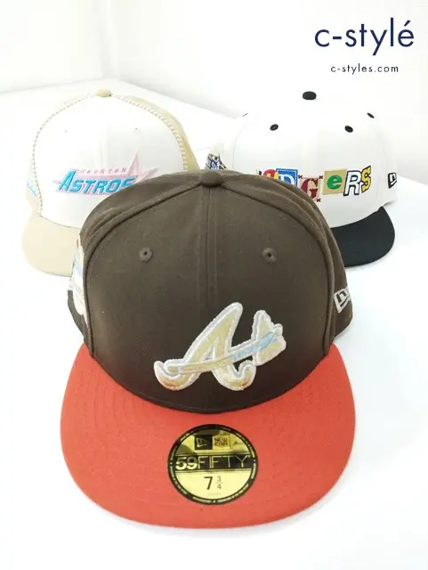 NEW ERA ニューエラ キャップ 7・3/4 61.5cm 59FIFTY ブレーブス ドジャース アストロズ 計3点