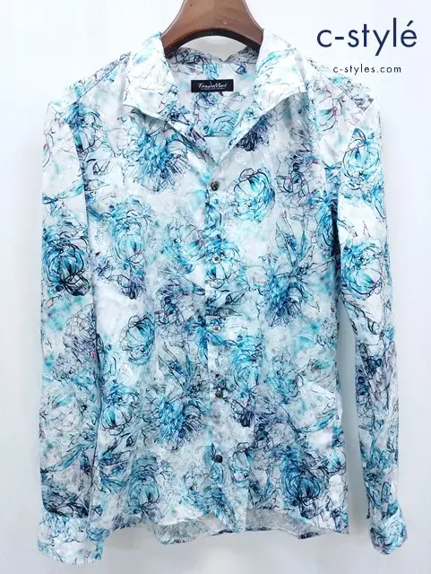 TORNADO MART トルネードマート シャツ L ホワイト×ブルー系 20-01646