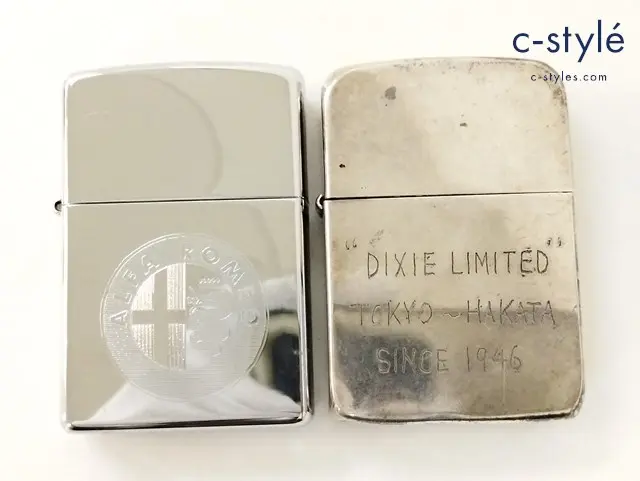 ZIPPO ジッポー オイルライター ALFA ROMEO ’02 無地 ’04 シルバー