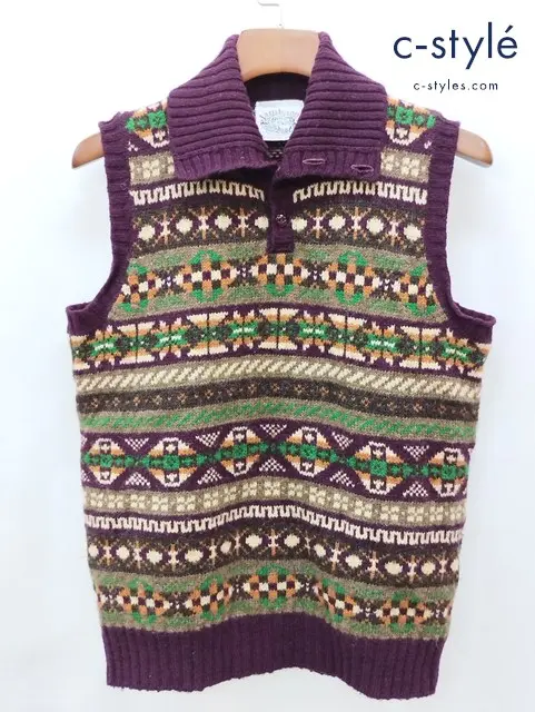 Jamieson’s ジャミーソンズ ニットベスト マルチカラー ウール100 イギリス製