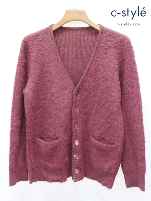 NUMBER (N)INE ナンバーナイン カーディガン 3 ワインレッド アクリル100 NNK-F901