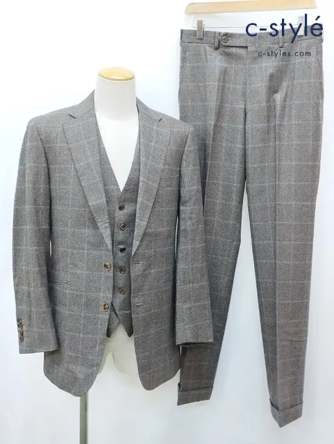 Loro Piana 3PC 2Bスーツ ジャケット B98 ボトムス W 81 グレー系 WISH Super 170’S Wool 33988