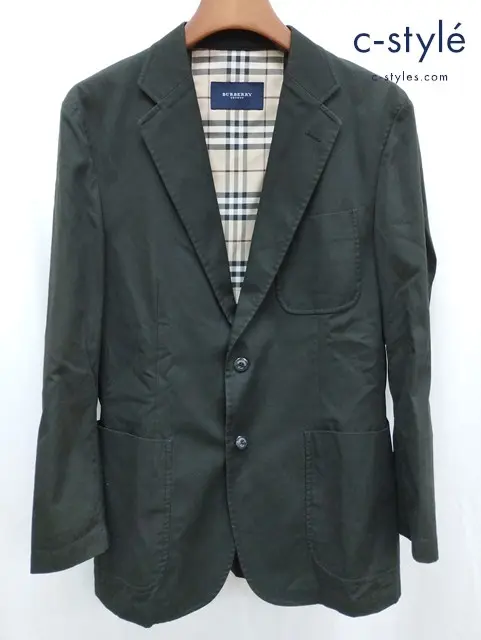 BURBERRY LONDON バーバリーロンドン 2B ジャケット M ブラック 綿100 裏地ポリエステル BBR82-416-09