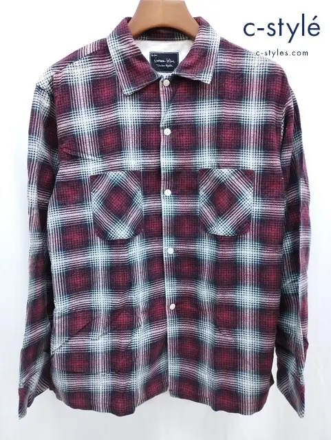 NUMBER (N)INE ナンバーナイン シャツ 3 レッド系 チェック柄 綿100% 日本製 長袖