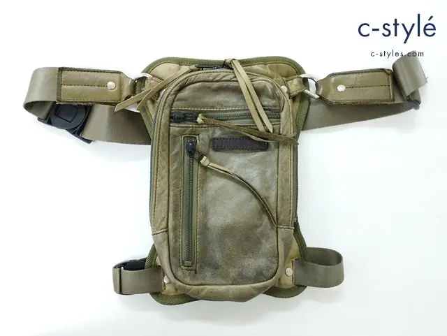 KUSHITANI クシタニ レッグバッグ カーキ バイク用品