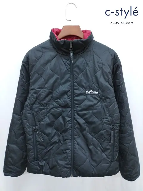 WILD THINGS ワイルドシングス 中綿ジャケット M ブラック×レッド リバーシブル USA製