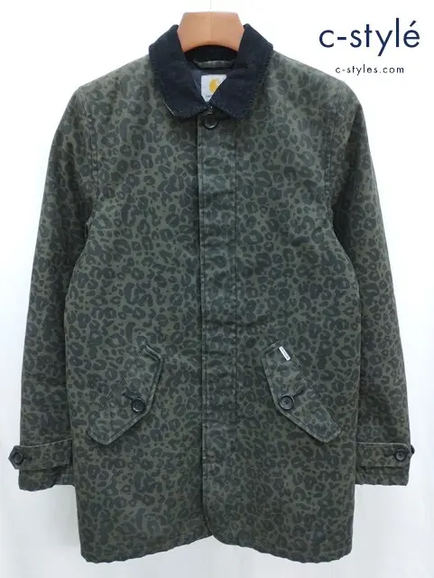 carhartt カーハート コート S グリーン系 ヒョウ柄 HARRIS TRENCH COAT