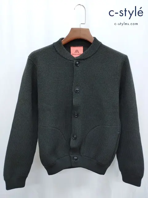 ANDERSEN ANDERSEN アンデルセンアンデルセン カーディガンジャケット XS カーキ SKIPPER JACKET イタリア製
