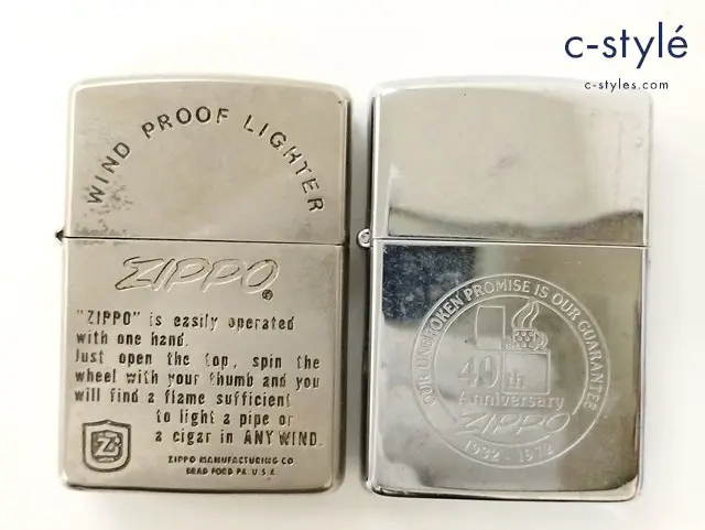 ZIPPO ジッポー オイルライター WIND PROOF LIGHTER ’96 40th Anniversary ’91 シルバー