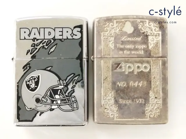 ZIPPO オイルライター NFL オークランド・レイダース ’98 The only zippo in the world ’93 シルバー