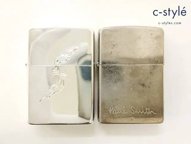 ZIPPO ジッポー オイルライター 手彫り ’03 Paul Smith ポールスミス ’05 シルバー